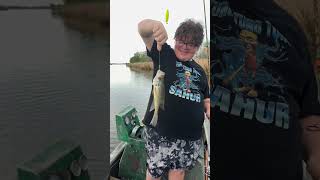 Son caught one lol, dude excited #sacalait #fishing #slab