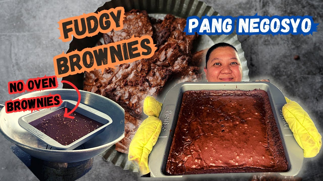 PANG NEGOSYO FUDGY BROWNIE BITES RECIPE USING IMPROVISED OVEN