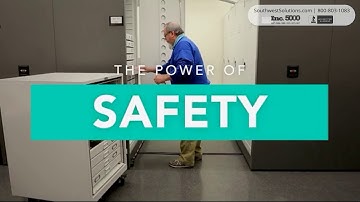 High Density Shelving Storage System Reliability Motorized Powered Electronic Push Button