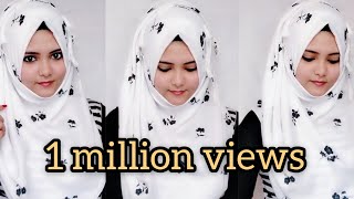 Hijab tutorial, easy full coverage hijab style for school/College screenshot 4