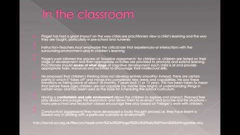 Piaget- Constructivist