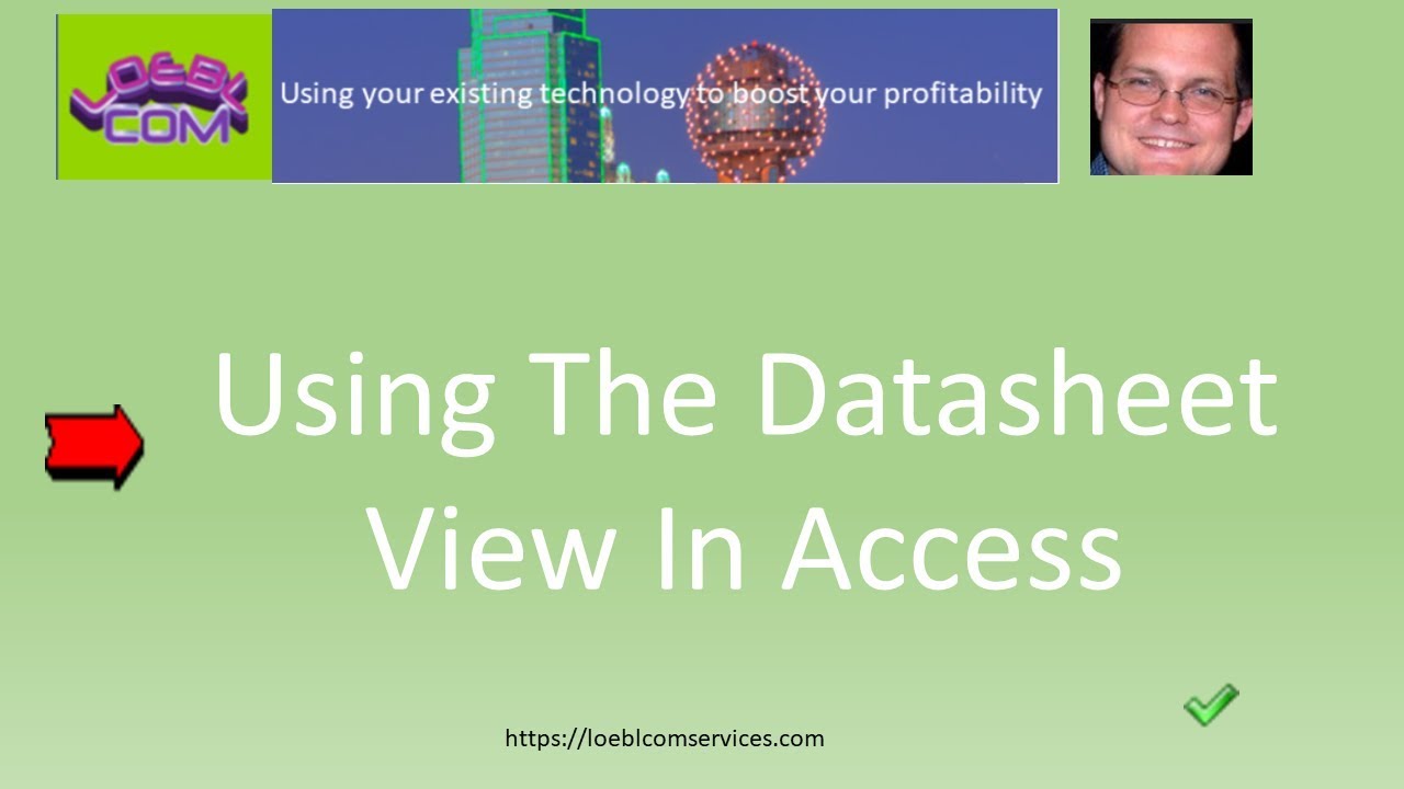 Using The Datasheet View In Access - YouTube