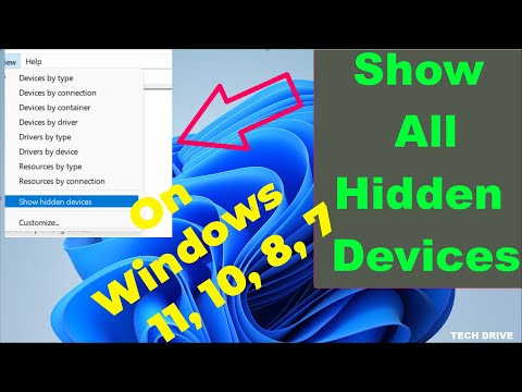 How To Show All Hidden Devices in Device Manger On Windows 11|| 10 || 8 || 7 (Tutorial)TECH DRIVE