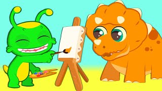 NOVO EPISÓDIO! O dinossauro do bebê está perdido! - Groovy o Marciano  Desenhos para crianças 