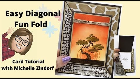 Easy Diagonal Fun Fold Card Tutorial with Michelle Zindorf