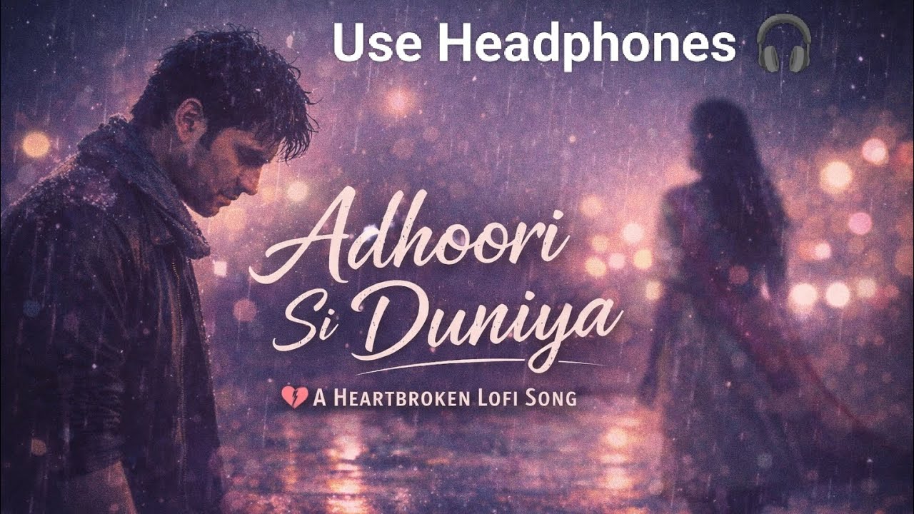 Adhoori si duniyaur yaadein jo ab bhi saath chalti hain 💔🌙Headphones lagao aur khud ko iss ehsaas 🎧✨