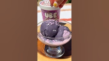 Pouring an Ube Magic Shell over Trader Joe’s Ube Ice Cream 🍨 💜 #ube #icecream #traderjoes