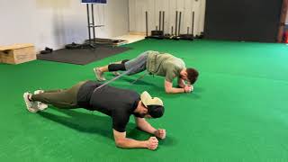 Partner Resisted Banded Plank