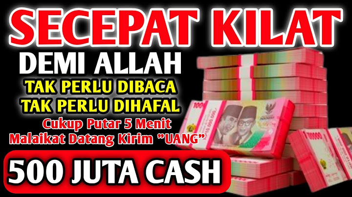 SEBUT UANGNYA SAAT ANDA MENDENGARKAN AYAT INI ?! Semoga Uang Itu Bisa datang Secepat Kilat