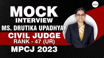 Mock Interview MP Civil Judge Drutika Upadhyay by ALEC For Judiciary | MPCJ