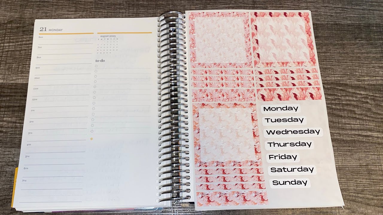 Plan With Me | Erin Condren A5 Daily Duo | Free Sticker Kit - Rose Gold ...