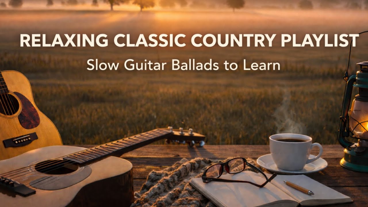 Relaxing Classic Country Playlist – Slow Guitar Ballads to Learn