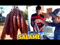 FIZEMOS SALAME CASEIRO OU LINGUIÇA DEFUMADA|FICOU UMA DELÍCIA!