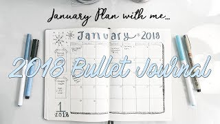 PLAN WITH ME | January 2018 Bullet Journal | Chelsea Trevor