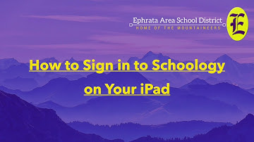 How to Sign into Schoology on an EASD iPad