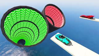 Gaint Speed Boost Tunnels - Red vs Green - GTA 5