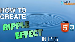 How to Create Ripple Effect in CSS | HTML & CSS | Noob Geeky