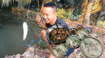 Cắm câu Cá Lóc. MỘT NỒI CHÁO CÓ LÓC, MỘT CHẢO CÁ LÓC KHO TIÊU - Bin Đen Family # 470