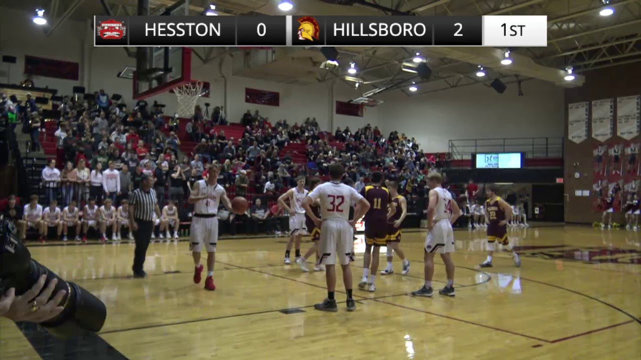 Boys Basketball Hesston Swathers vs Hillsboro Trojans February 7, 2020