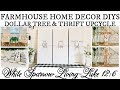 2 DOLLAR TREE DIYS | FARMHOUSE HOME DECOR | 2 UPCYCLE LIVING ROOM DIYS FROM SECONDHAND ITEMS