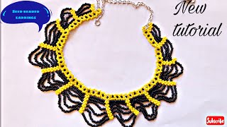 Bright summer beaded necklace/diy beaded necklace/how to make beaded necklace/jewelry making