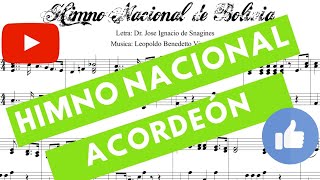 Video thumbnail of "Himno Nacional - Acordeón (colección de himnos patrios de Bolivia en acordeón más partituras)"