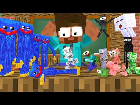 Monster School : Tiny Huggy Wuggy Apocalypse - Minecraft Animation