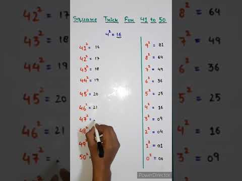 Видео: Кои са квадратните числа до 50?