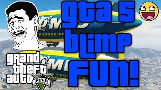 GTA 5 Hijacking Atomic Blimp MID AIR And Glitch Montage! #GTA V