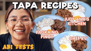 Testing Viral Tapa Recipes (Judy Ann Santos, Chef RV, Pagkaing Pinoy)