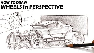 How to DRAW a WHEEL in PERSPECTIVE