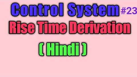 Rise time derivation in hindi