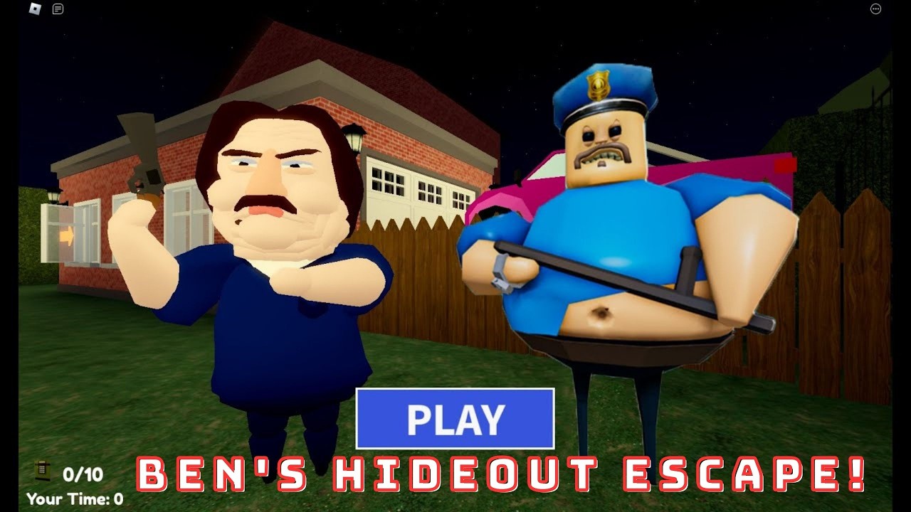 😱🔥BEN'S HIDEOUT ESCAPE!🤗🔥Roblox🔔
