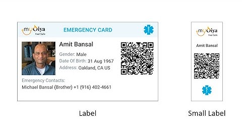 Create an Emergency Label with myDiya