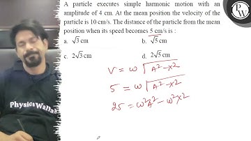 A particle executes simple harmonic motion with an amplitude of \( ...