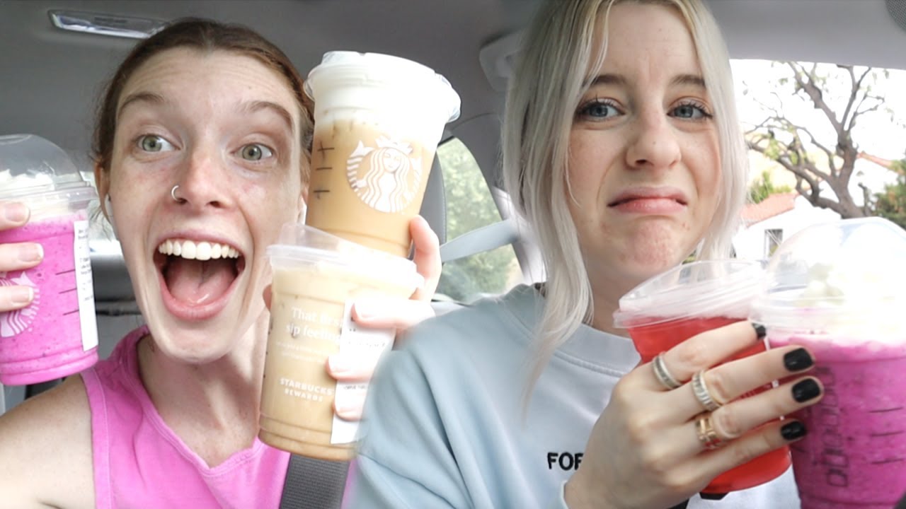 TRYING OUR FANS FAVORITE STARBUCKS DRINKS!! - YouTube