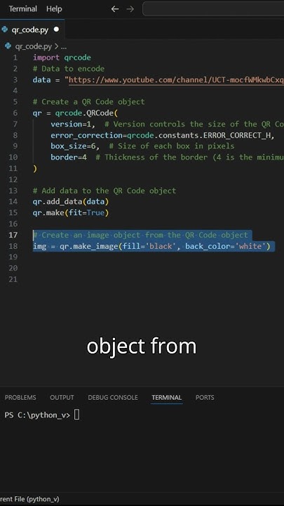 Make your own QR CODE with python! #coding #phython #programming - YouTube