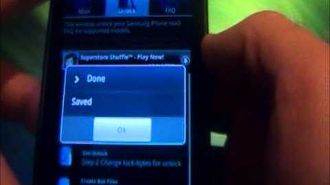 Samsung Captivate SIM Unlock Instructions