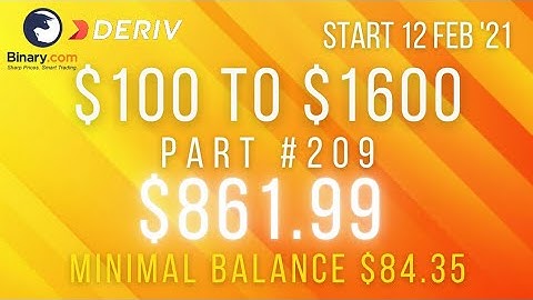 Part #209 $861.99 Done $100 to $1600 free bot binary.com deriv profit consistent digit differ