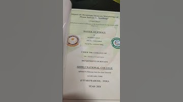 Msc botany research project paisum saitivam 🪴🪴🪴