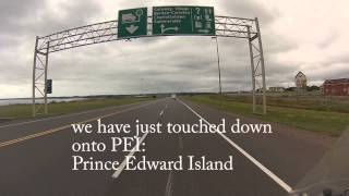 riding the Confederation Bridge from New Brunswick to Prince Edward Island. This is the longest bridge in the world crossing ice-