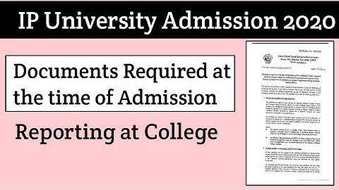 DOCUMENT REQUIRED FOR IPU | ADMISSION 2020-2021