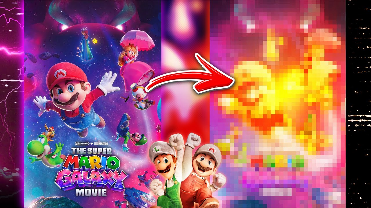 The SUPER MARIO GALAXY Movie POSTER but everyone has the FIRE FLOWER!