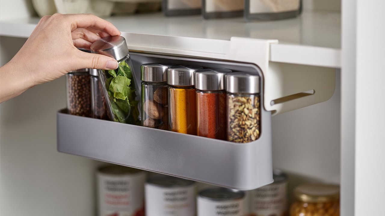 CupboardStore, organizador de especias para colgar en la repisa del armario  de cocina