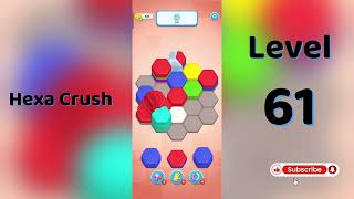 🔥 Hexa Crush Level 61 Walkthrough 🧩 | Solution Guruji 🎮