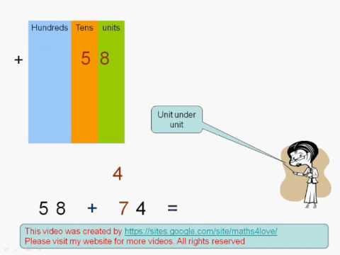 Adding Two Digit Numbers By: http://www.maths4love.com/ - YouTube