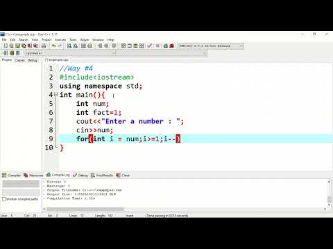 way #4 of 12 to find factorial of a number in c++