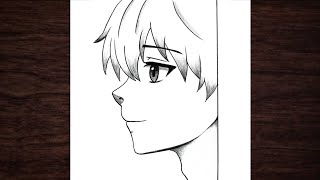 How to Draw an Anime Boy Face Side Profile Step by Step | Easy Anime Drawing for Beginners