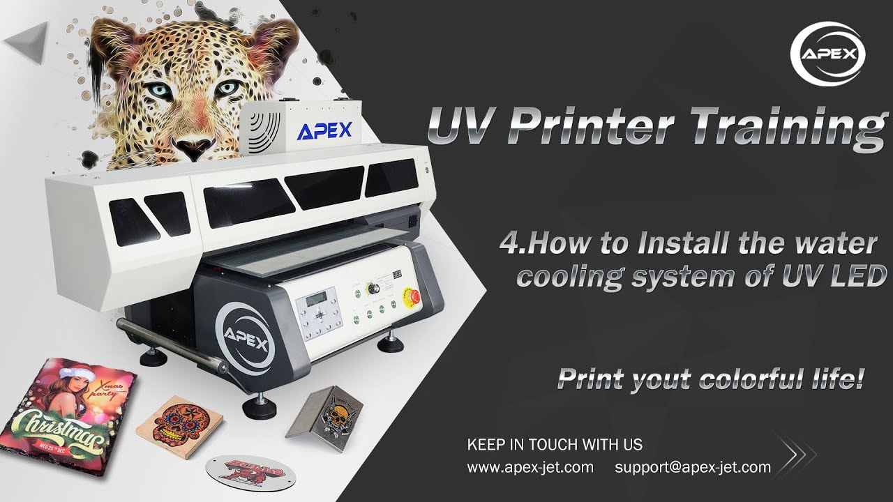 APEX Digital UV Printer Training - 4. Install the Water Cooling System of UV LED