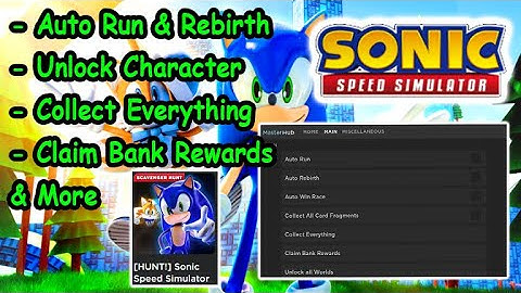 [HUNT!] Roblox Sonic Speed Simulator Script EP.4 - AutoFarm GUI & More 2022
